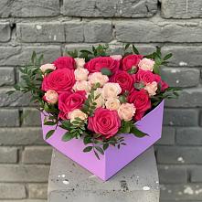 Цветочная композиция из Розы в коробке #REPLACE_PRED# Любохне