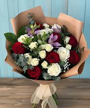 Букет цветов из:  Розы и Альстромерии в Любохне