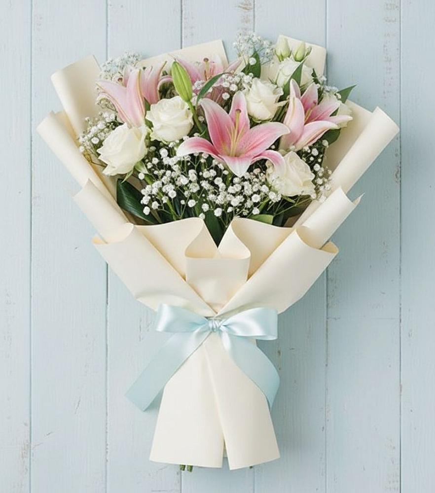 Букет цветов из: Лилии в Любохне