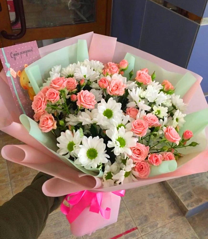 Букет цветов из: Розы и Хризантемы в Любохне