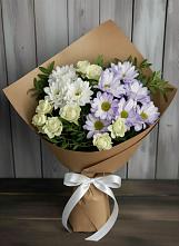 Букет цветов из:  Хризантемы и Розы в Любохне