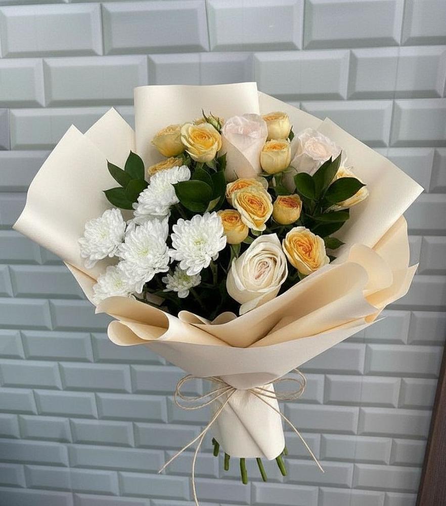 Букет цветов из: Розы и Хризантемы в Любохне