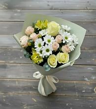 Букет цветов из:  Альстромерии, Розы и Хризантемы в Любохне