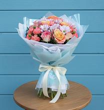 Букет цветов из:  Хризантемы и Розы в Любохне