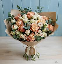 Букет цветов из:  Альстромерии и Розы #REPLACE_PRED# Любохне